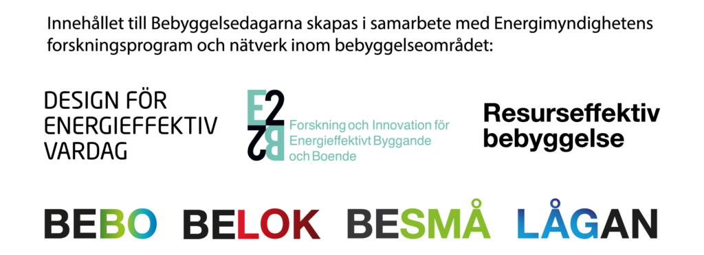 Programmet till konferensen har skapats i samarbete med Energimyndigheten, Energimyndighetens forskningsprogram och nätverken Belok, BeBo, Lågan och Besmå.